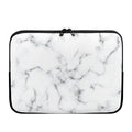White Grey Smoke Marble Print Laptop Sleeve