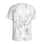 White Grey Smoke Marble Print Men's Sports T-Shirt