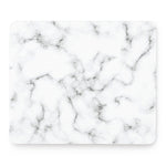 White Grey Smoke Marble Print Mouse Pad