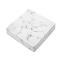 White Grey Smoke Marble Print Outdoor Seat Cushion Cover