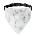 White Grey Smoke Marble Print Over The Collar Dog Bandana