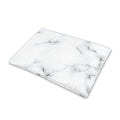 White Grey Smoke Marble Print Pet Cooling Mat Cover