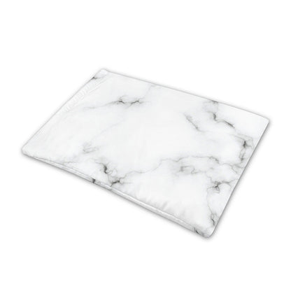 White Grey Smoke Marble Print Pet Cooling Mat Cover
