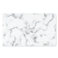 White Grey Smoke Marble Print Polyester Doormat