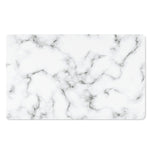 White Grey Smoke Marble Print Polyester Doormat