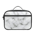 White Grey Smoke Marble Print Portable Lunch Bag