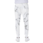 White Grey Smoke Marble Print Scuba Joggers