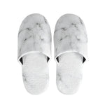 White Grey Smoke Marble Print Slippers