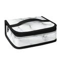 White Grey Smoke Marble Print Small Lunch Bag