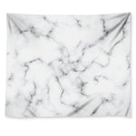 White Grey Smoke Marble Print Tapestry