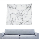 White Grey Smoke Marble Print Tapestry