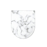 White Grey Smoke Marble Print Toilet Lid Cover