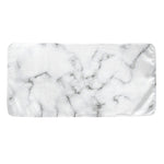 White Grey Smoke Marble Print Towel