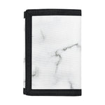 White Grey Smoke Marble Print Trifold Wallet