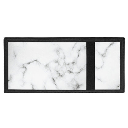 White Grey Smoke Marble Print Trifold Wallet