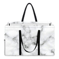 White Grey Smoke Marble Print Utility Tote Bag