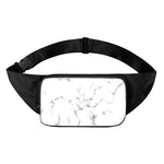 White Grey Smoke Marble Print Waist Bag