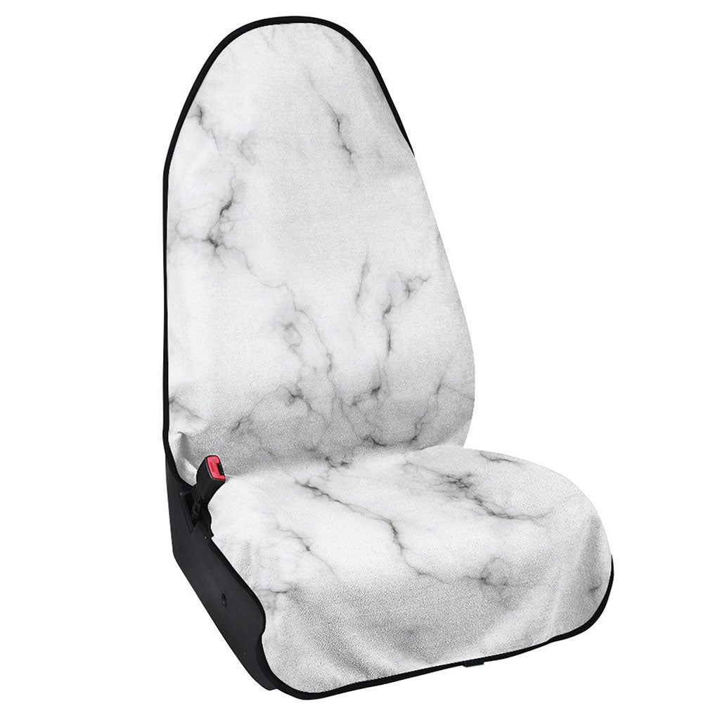 White Grey Smoke Marble Print Waterproof Car Seat Cover