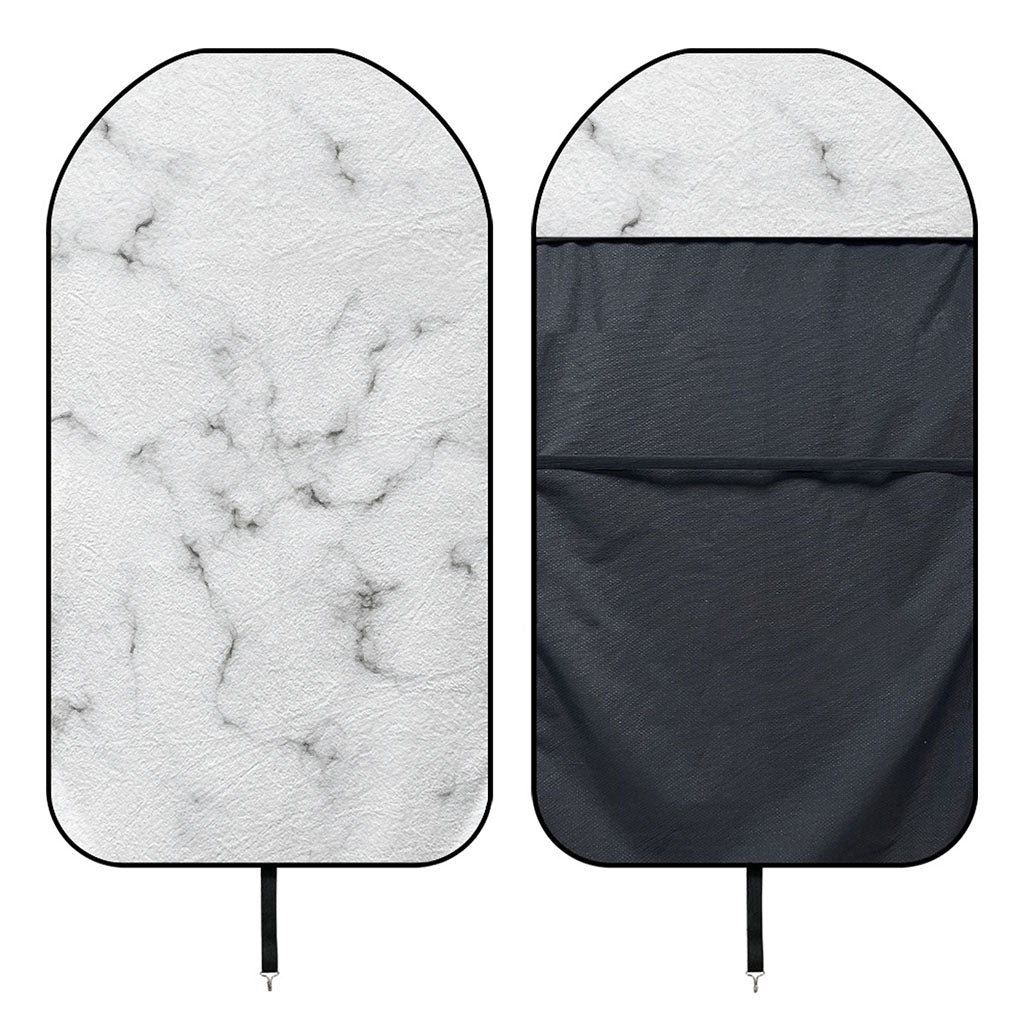 White Grey Smoke Marble Print Waterproof Car Seat Cover