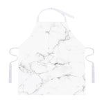 White Grunge Marble Print Adjustable Apron