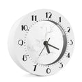 White Grunge Marble Print Alarm Clock