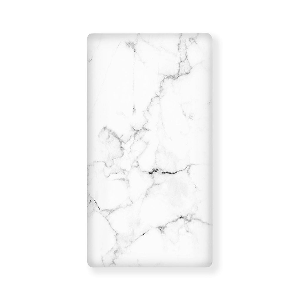 White Grunge Marble Print Baby Crib Sheet