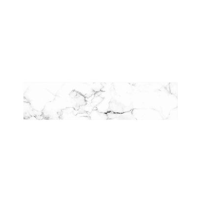 White Grunge Marble Print Bed Runner
