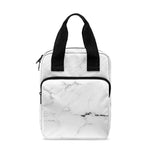 White Grunge Marble Print Bible Tote Bag