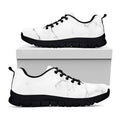 White Grunge Marble Print Black Running Shoes