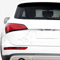 White Grunge Marble Print Car Sticker
