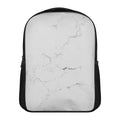 White Grunge Marble Print Casual Backpack