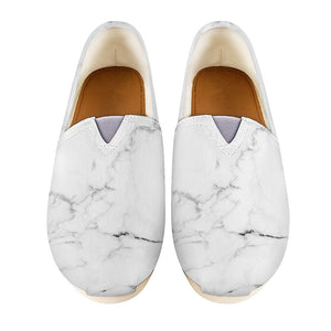 White Grunge Marble Print Casual Shoes