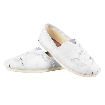 White Grunge Marble Print Casual Shoes