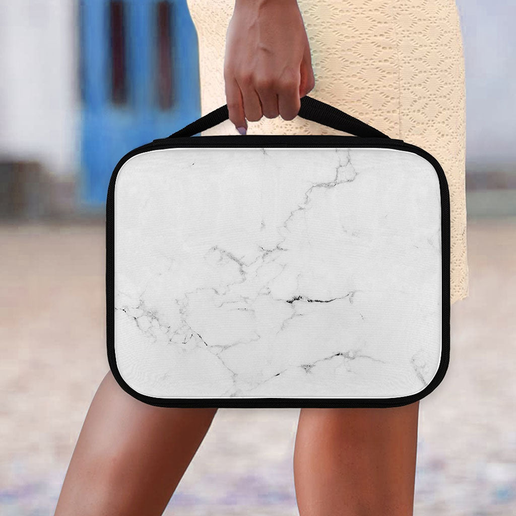 White Grunge Marble Print Classic Bible Case