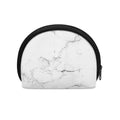 White Grunge Marble Print Coin Purse