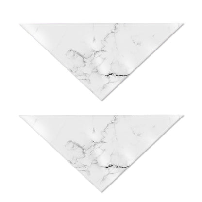 White Grunge Marble Print Dog Bandana