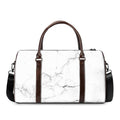 White Grunge Marble Print Duffel Bag