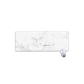 White Grunge Marble Print Extended Mouse Pad