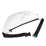 White Grunge Marble Print Fanny Pack