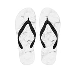 White Grunge Marble Print Flip Flops