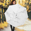 White Grunge Marble Print Foldable Umbrella