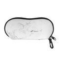 White Grunge Marble Print Glasses Case