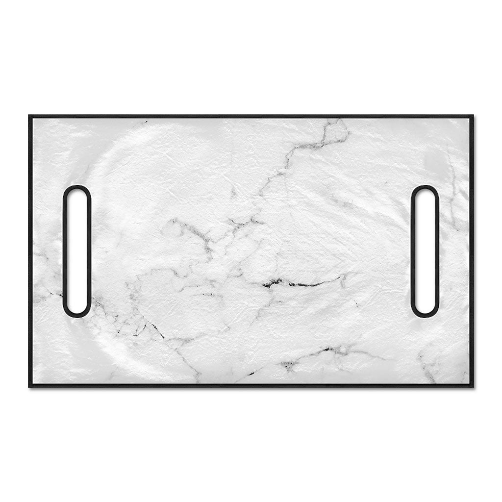 White Grunge Marble Print Golf Cart Seat Cover