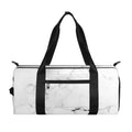 White Grunge Marble Print Gym Bag