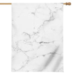 White Grunge Marble Print House Flag