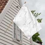 White Grunge Marble Print House Flag