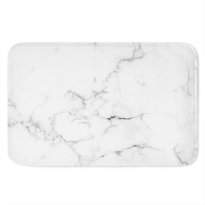 White Grunge Marble Print Indoor Door Mat
