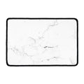 White Grunge Marble Print Kitchen Mat