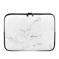 White Grunge Marble Print Laptop Sleeve