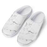 White Grunge Marble Print Mesh Casual Shoes